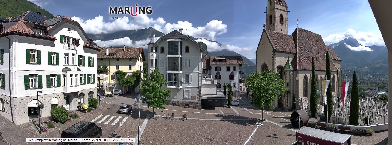 Archiv Foto Webcam Pfarrkirche Maria Himmelfahrt Marling