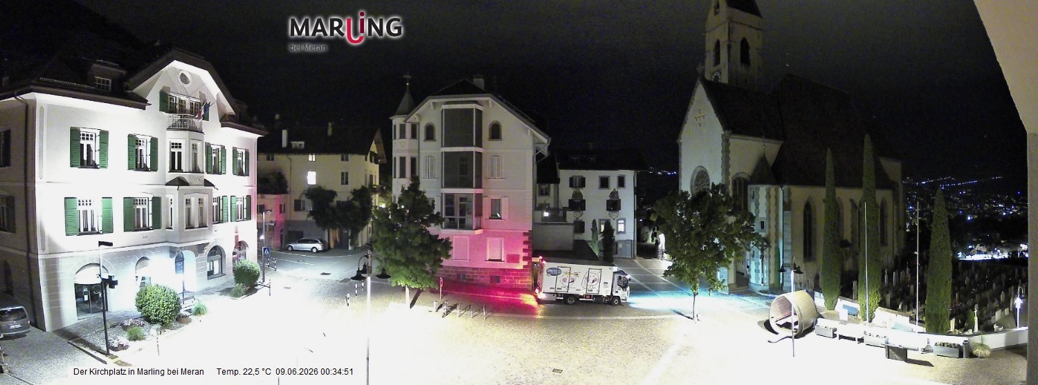 Archiv Foto Webcam Pfarrkirche Maria Himmelfahrt Marling