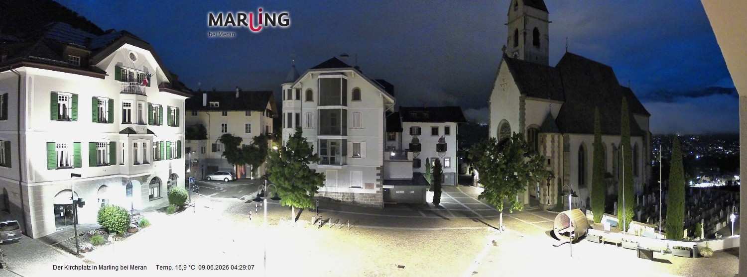 Archiv Foto Webcam Pfarrkirche Maria Himmelfahrt Marling