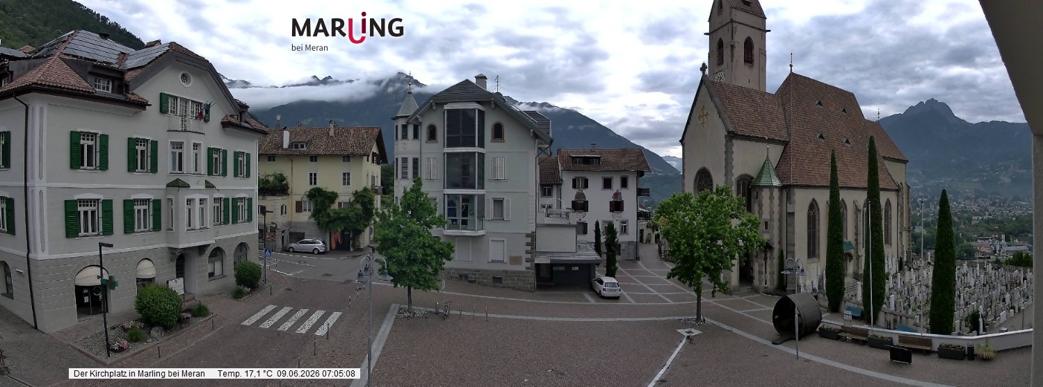 Archiv Foto Webcam Pfarrkirche Maria Himmelfahrt Marling