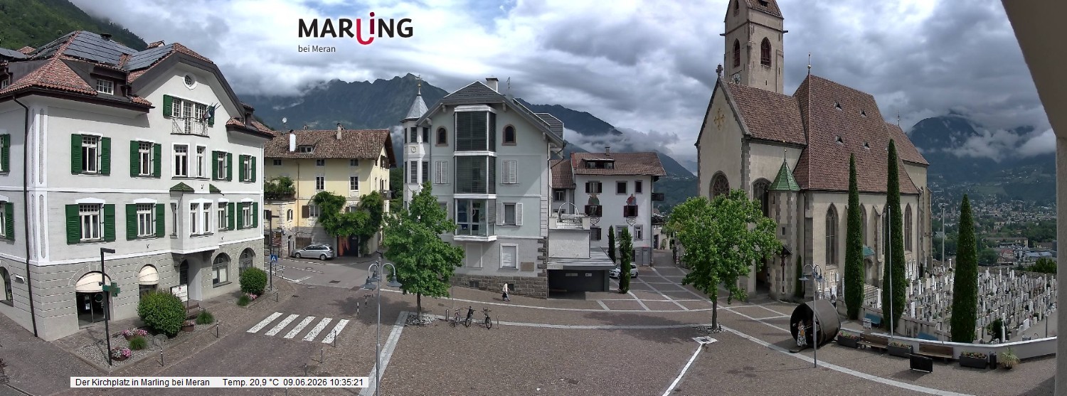 Archiv Foto Webcam Pfarrkirche Maria Himmelfahrt Marling