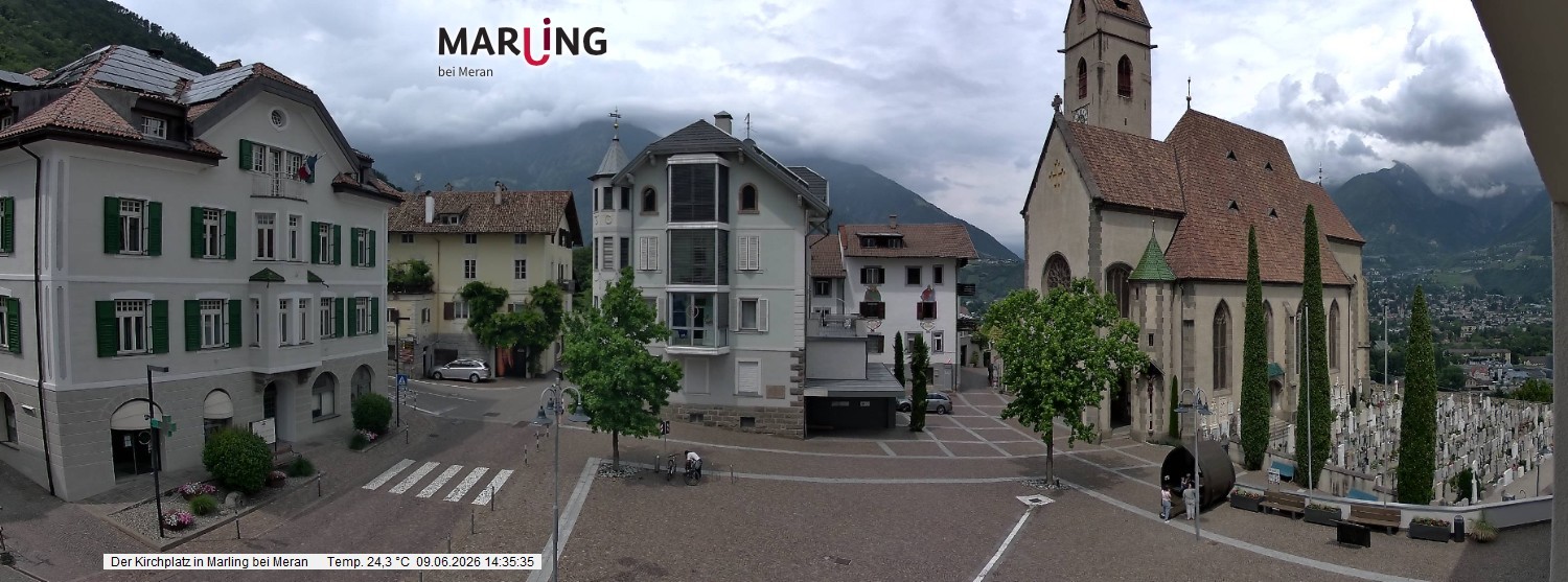 Archiv Foto Webcam Pfarrkirche Maria Himmelfahrt Marling