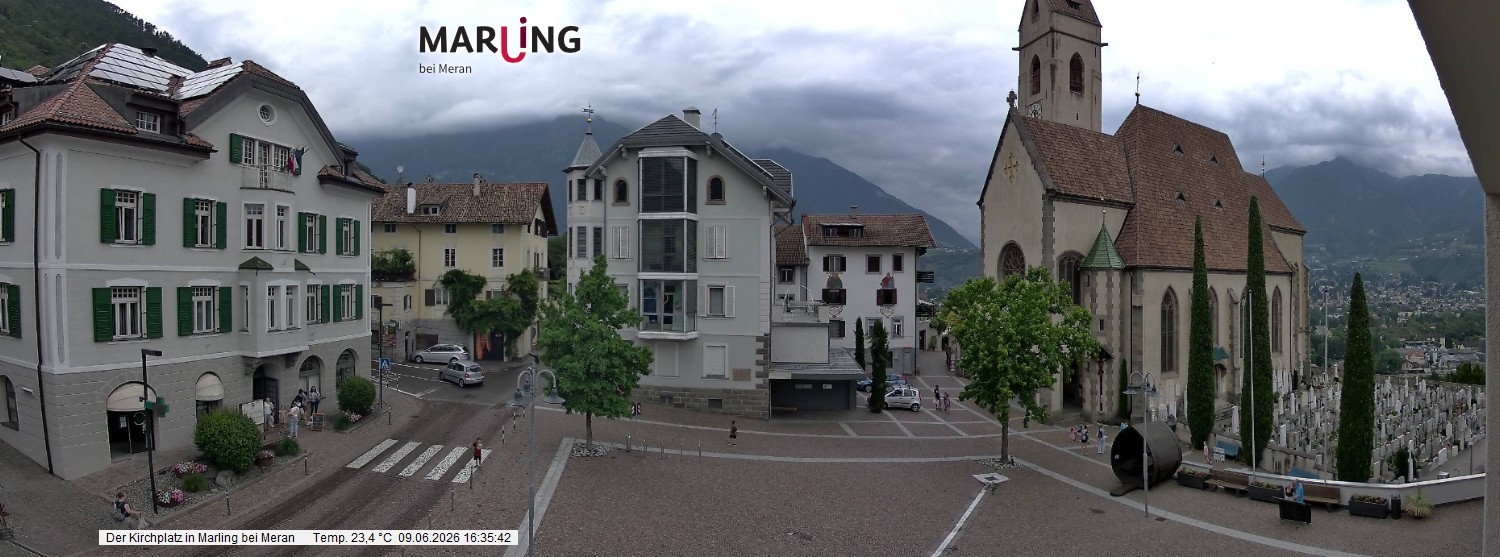 Archiv Foto Webcam Pfarrkirche Maria Himmelfahrt Marling