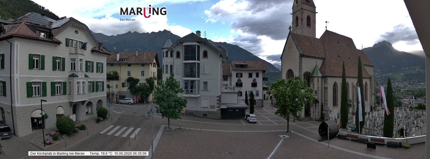 Archiv Foto Webcam Pfarrkirche Maria Himmelfahrt Marling