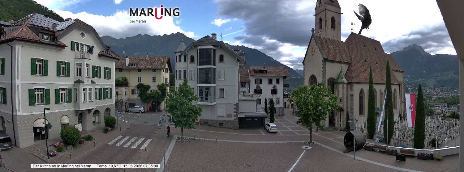 Archiv Foto Webcam Pfarrkirche Maria Himmelfahrt Marling