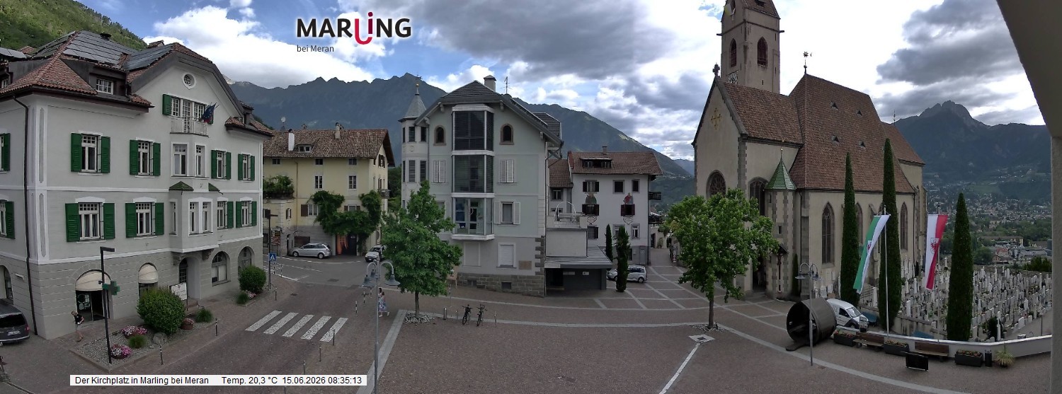 Archiv Foto Webcam Pfarrkirche Maria Himmelfahrt Marling