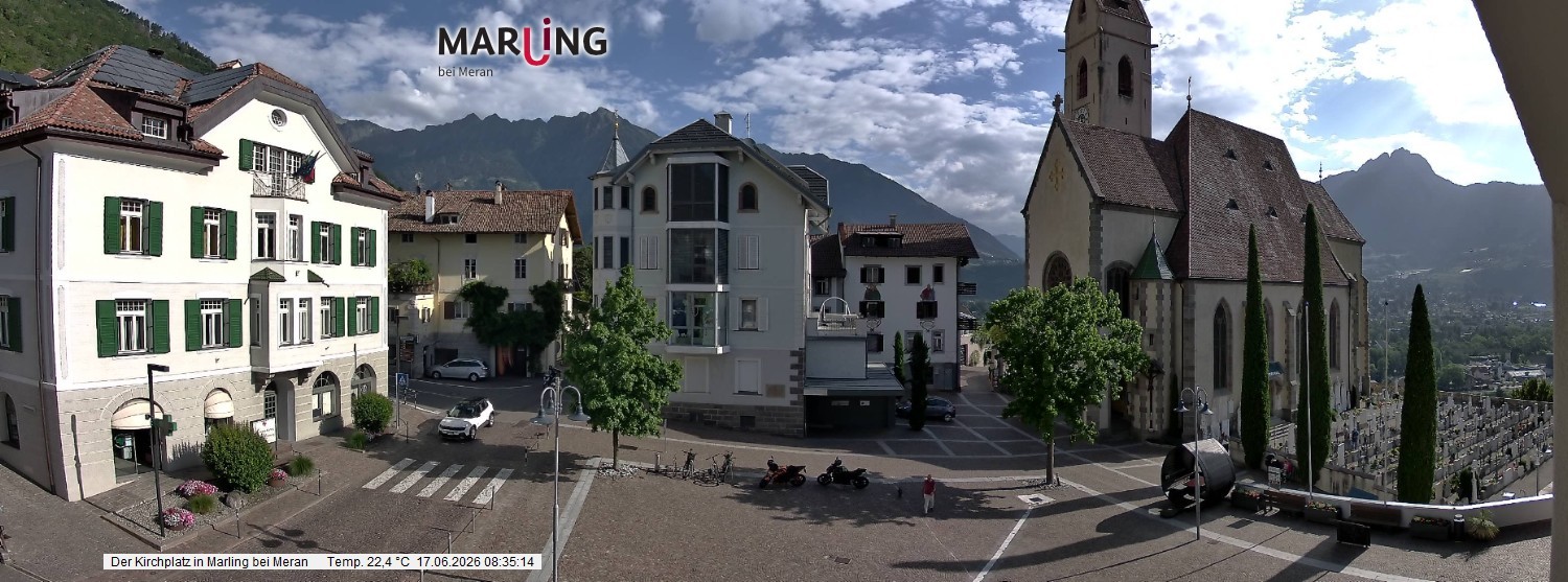 Archiv Foto Webcam Pfarrkirche Maria Himmelfahrt Marling