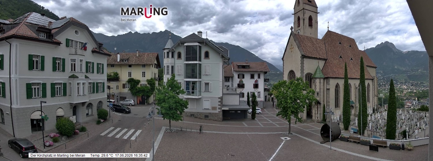Archiv Foto Webcam Pfarrkirche Maria Himmelfahrt Marling
