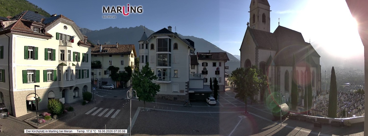 Archiv Foto Webcam Pfarrkirche Maria Himmelfahrt Marling