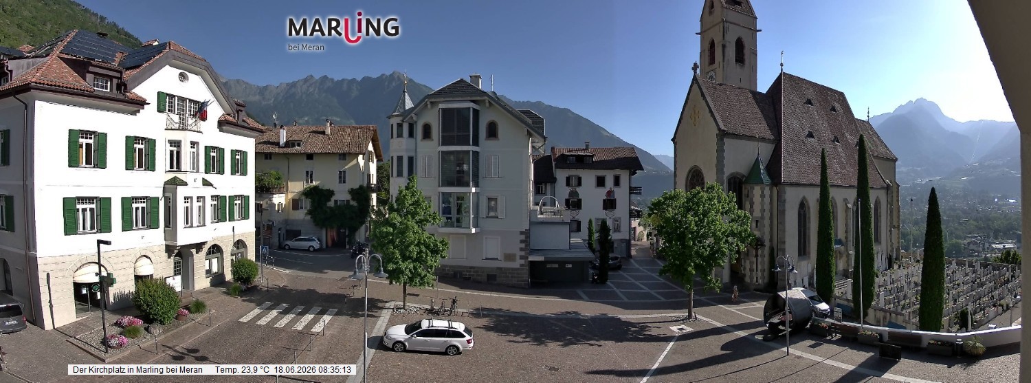 Archiv Foto Webcam Pfarrkirche Maria Himmelfahrt Marling