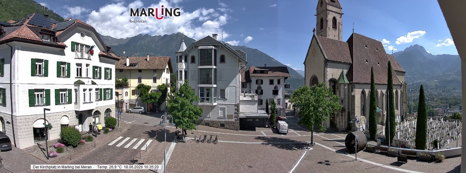 Archiv Foto Webcam Pfarrkirche Maria Himmelfahrt Marling