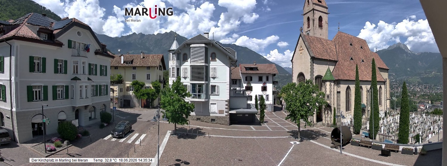 Archiv Foto Webcam Pfarrkirche Maria Himmelfahrt Marling