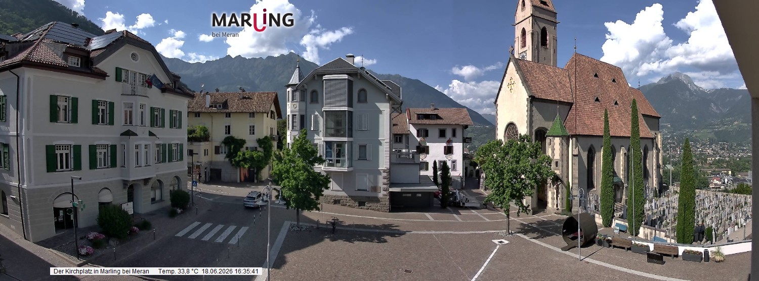 Archiv Foto Webcam Pfarrkirche Maria Himmelfahrt Marling