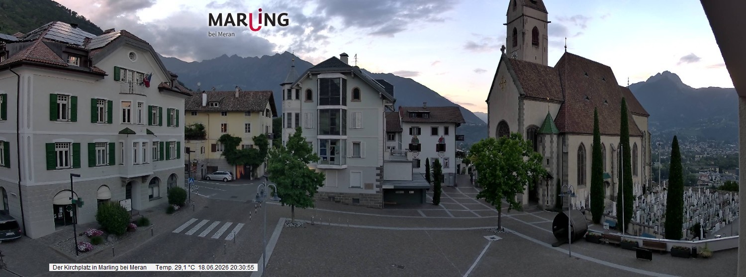 Archiv Foto Webcam Pfarrkirche Maria Himmelfahrt Marling