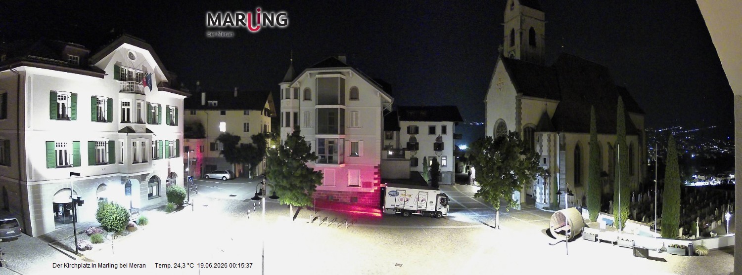 Archiv Foto Webcam Pfarrkirche Maria Himmelfahrt Marling