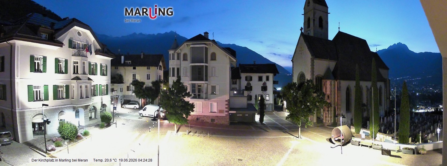 Archiv Foto Webcam Pfarrkirche Maria Himmelfahrt Marling
