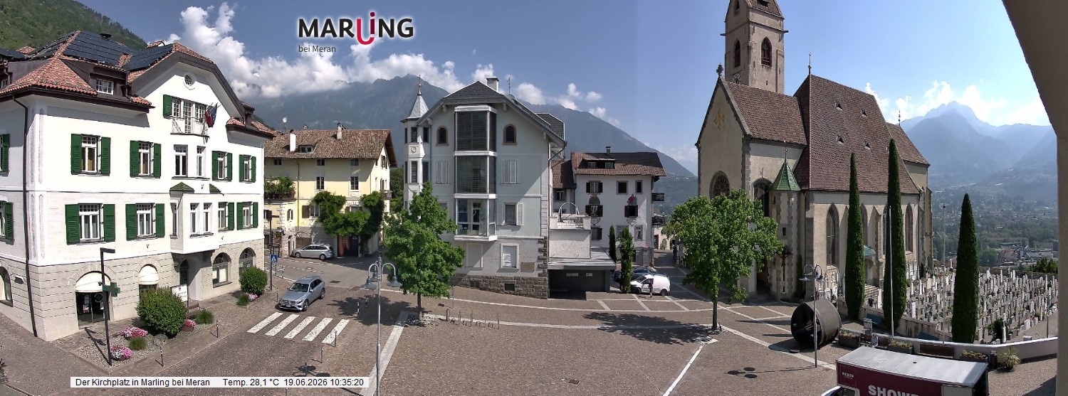 Archiv Foto Webcam Pfarrkirche Maria Himmelfahrt Marling