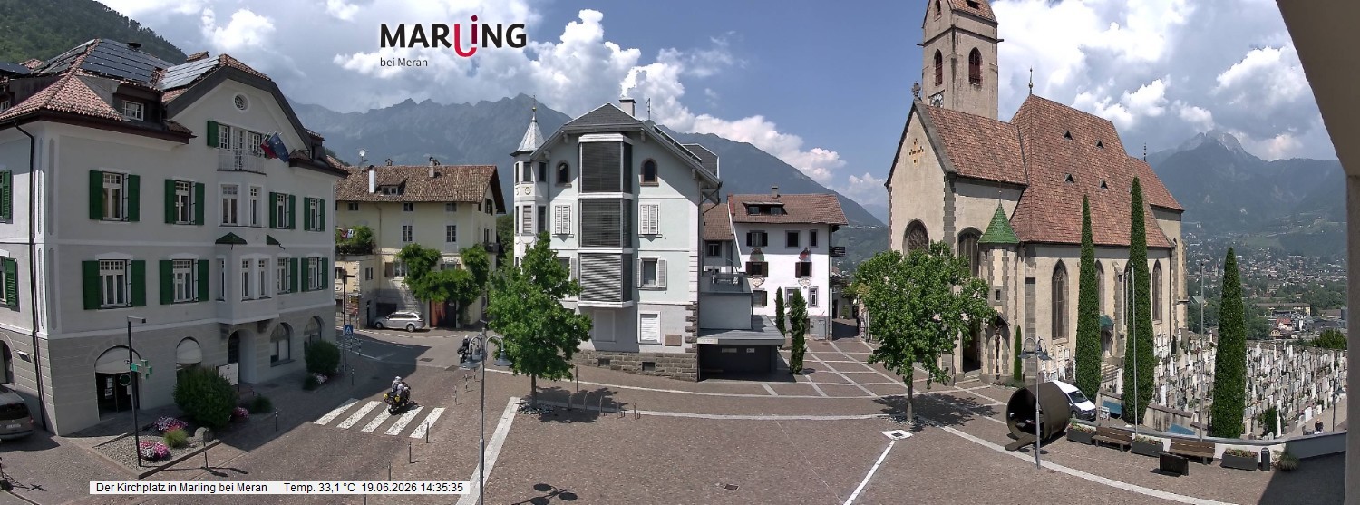 Archiv Foto Webcam Pfarrkirche Maria Himmelfahrt Marling