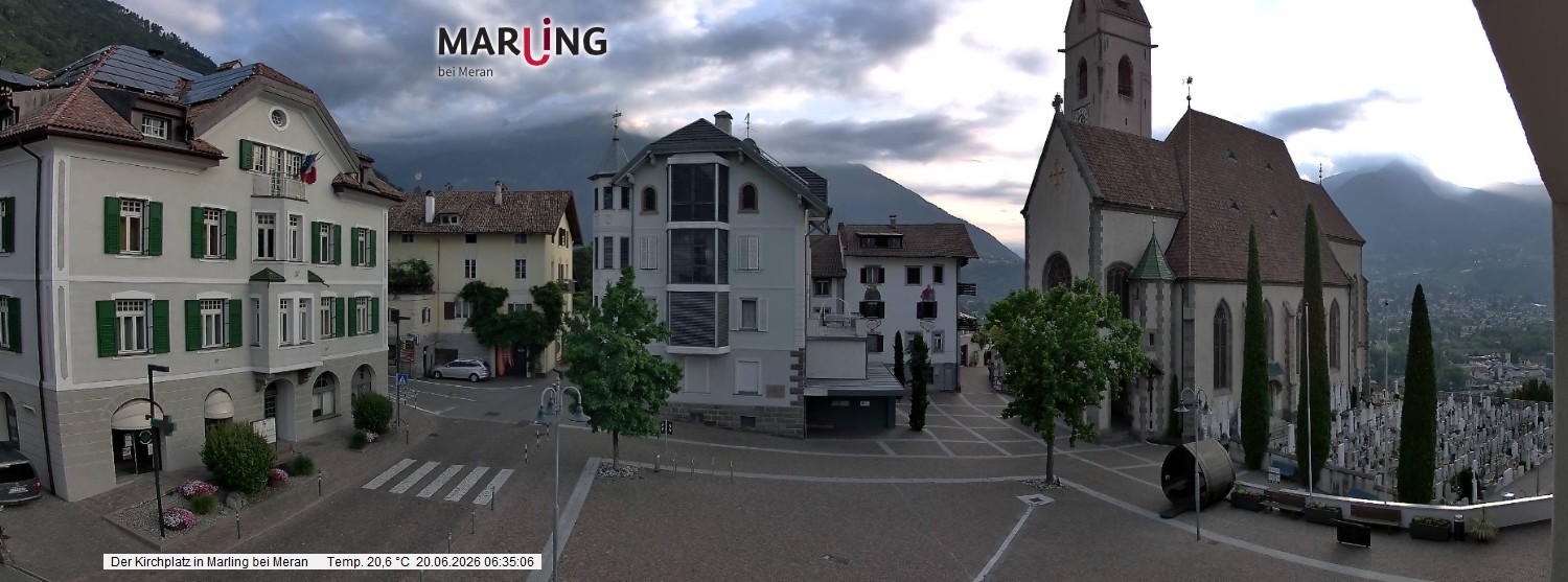 Archiv Foto Webcam Pfarrkirche Maria Himmelfahrt Marling