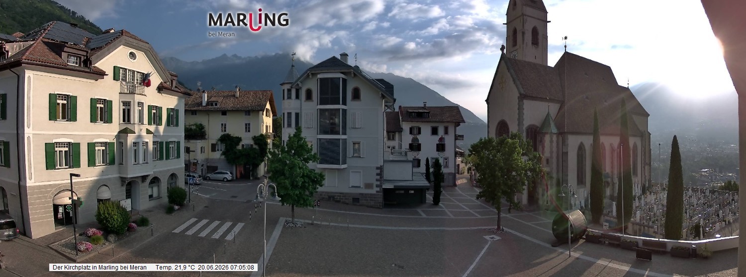 Archiv Foto Webcam Pfarrkirche Maria Himmelfahrt Marling