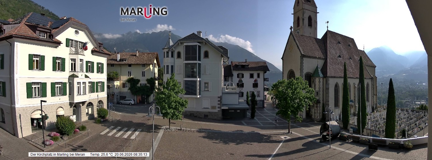 Archiv Foto Webcam Pfarrkirche Maria Himmelfahrt Marling