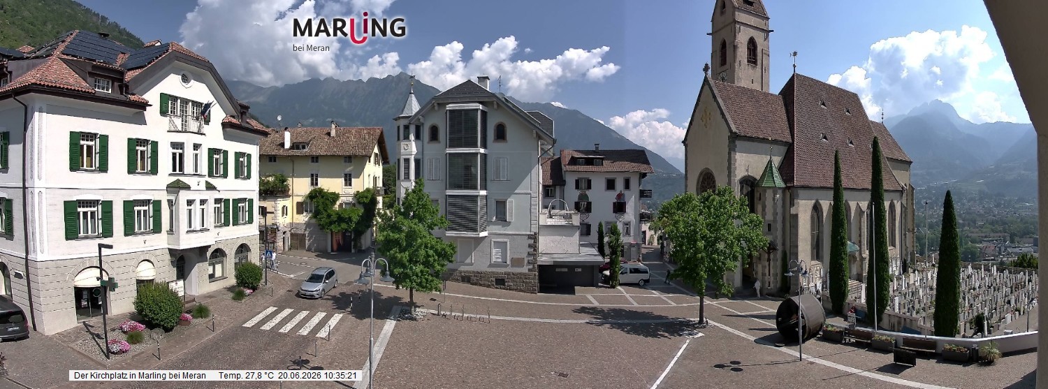 Archiv Foto Webcam Pfarrkirche Maria Himmelfahrt Marling