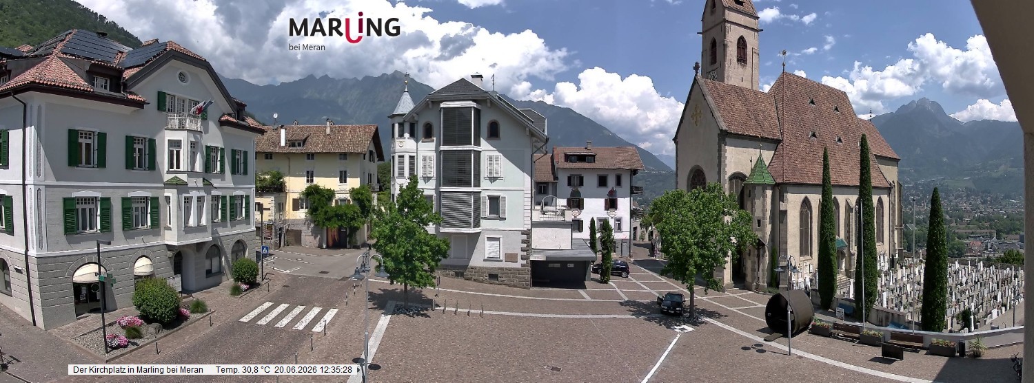Archiv Foto Webcam Pfarrkirche Maria Himmelfahrt Marling