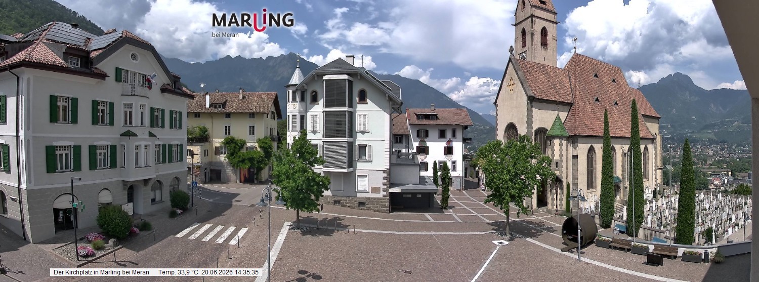 Archiv Foto Webcam Pfarrkirche Maria Himmelfahrt Marling
