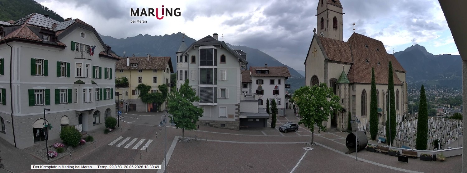 Archiv Foto Webcam Pfarrkirche Maria Himmelfahrt Marling