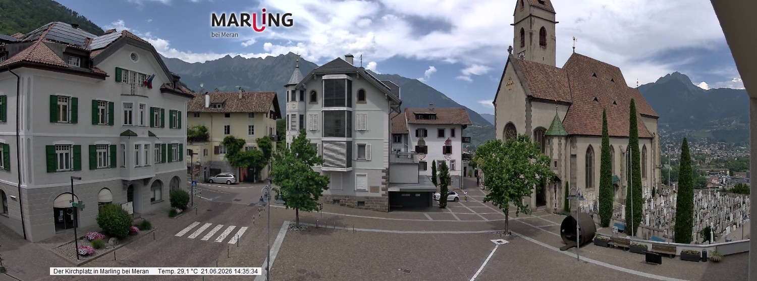 Archiv Foto Webcam Pfarrkirche Maria Himmelfahrt Marling