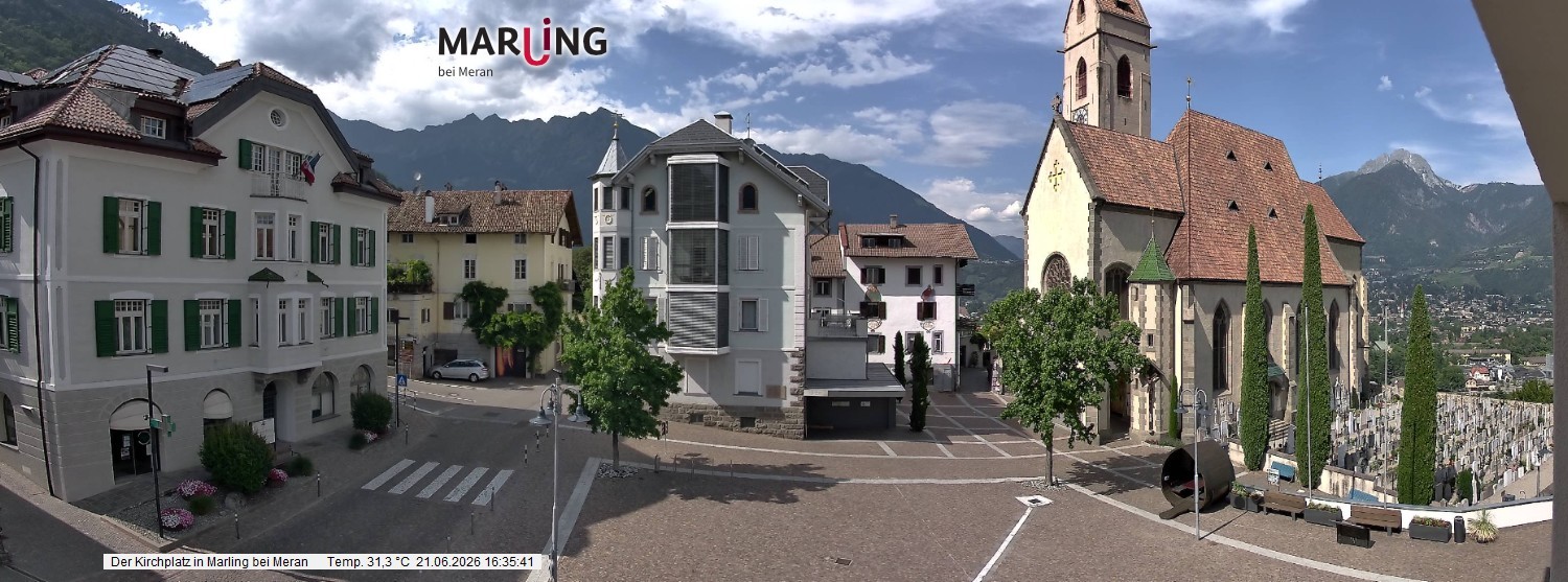 Archiv Foto Webcam Pfarrkirche Maria Himmelfahrt Marling