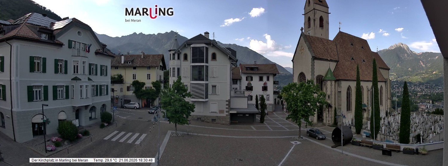 Archiv Foto Webcam Pfarrkirche Maria Himmelfahrt Marling