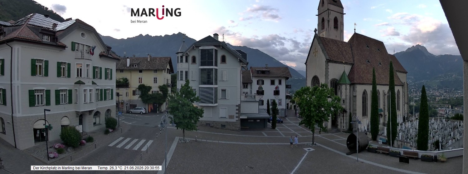 Archiv Foto Webcam Pfarrkirche Maria Himmelfahrt Marling