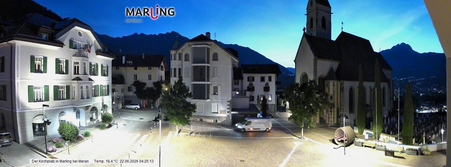 Archiv Foto Webcam Pfarrkirche Maria Himmelfahrt Marling
