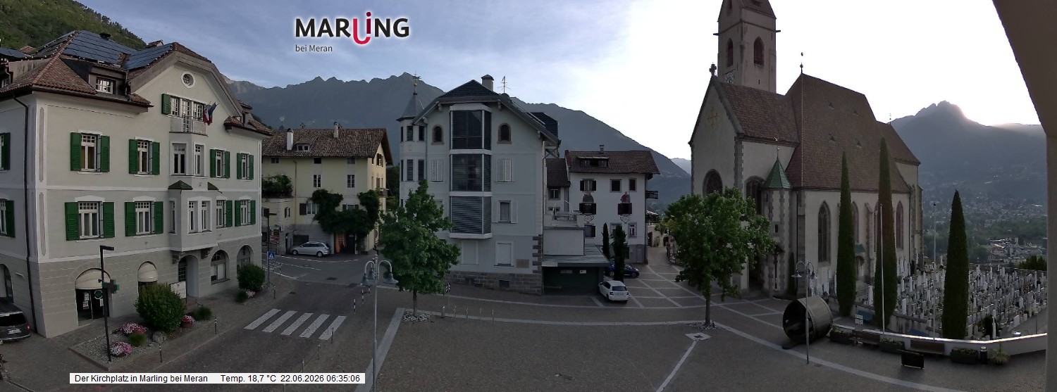 Archiv Foto Webcam Pfarrkirche Maria Himmelfahrt Marling