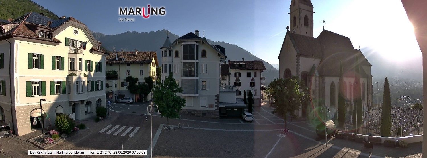 Archiv Foto Webcam Pfarrkirche Maria Himmelfahrt Marling