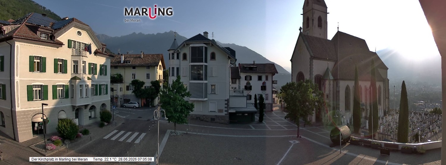 Archiv Foto Webcam Pfarrkirche Maria Himmelfahrt Marling