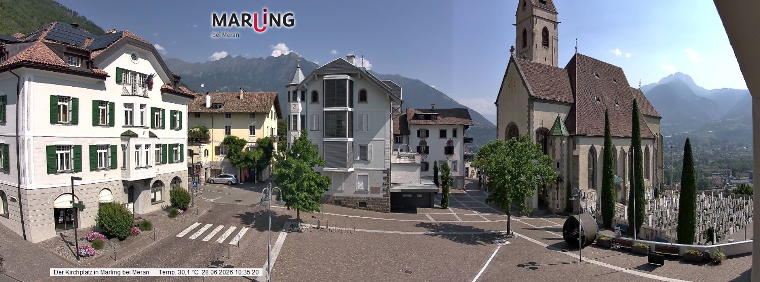 Archiv Foto Webcam Pfarrkirche Maria Himmelfahrt Marling
