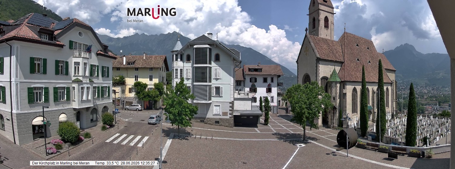 Archiv Foto Webcam Pfarrkirche Maria Himmelfahrt Marling