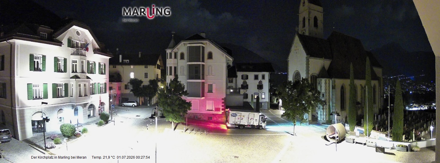 Archiv Foto Webcam Pfarrkirche Maria Himmelfahrt Marling