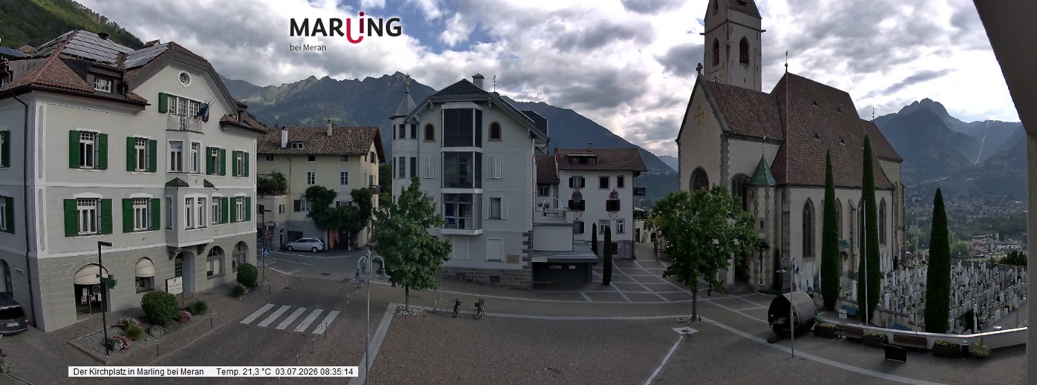Archiv Foto Webcam Pfarrkirche Maria Himmelfahrt Marling