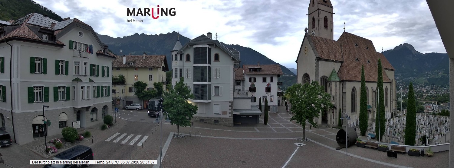 Archiv Foto Webcam Pfarrkirche Maria Himmelfahrt Marling