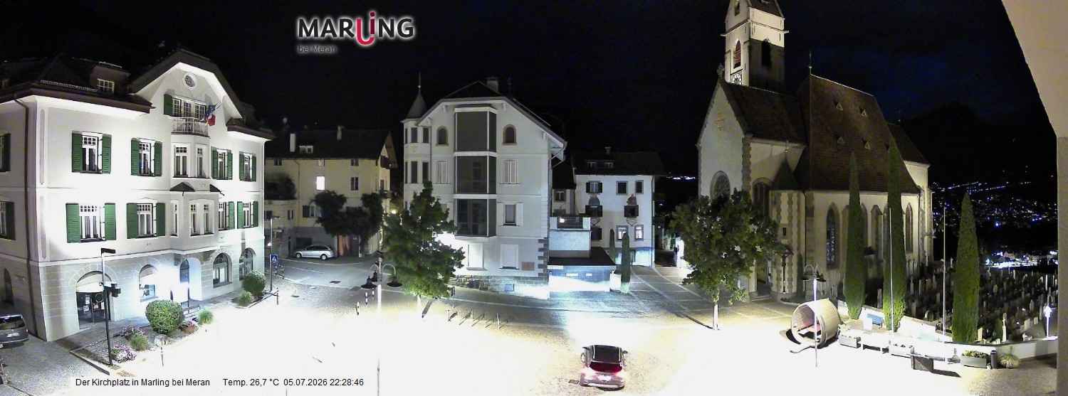 Archiv Foto Webcam Pfarrkirche Maria Himmelfahrt Marling
