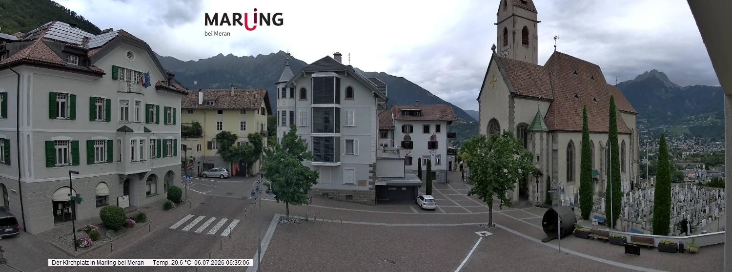 Archiv Foto Webcam Pfarrkirche Maria Himmelfahrt Marling