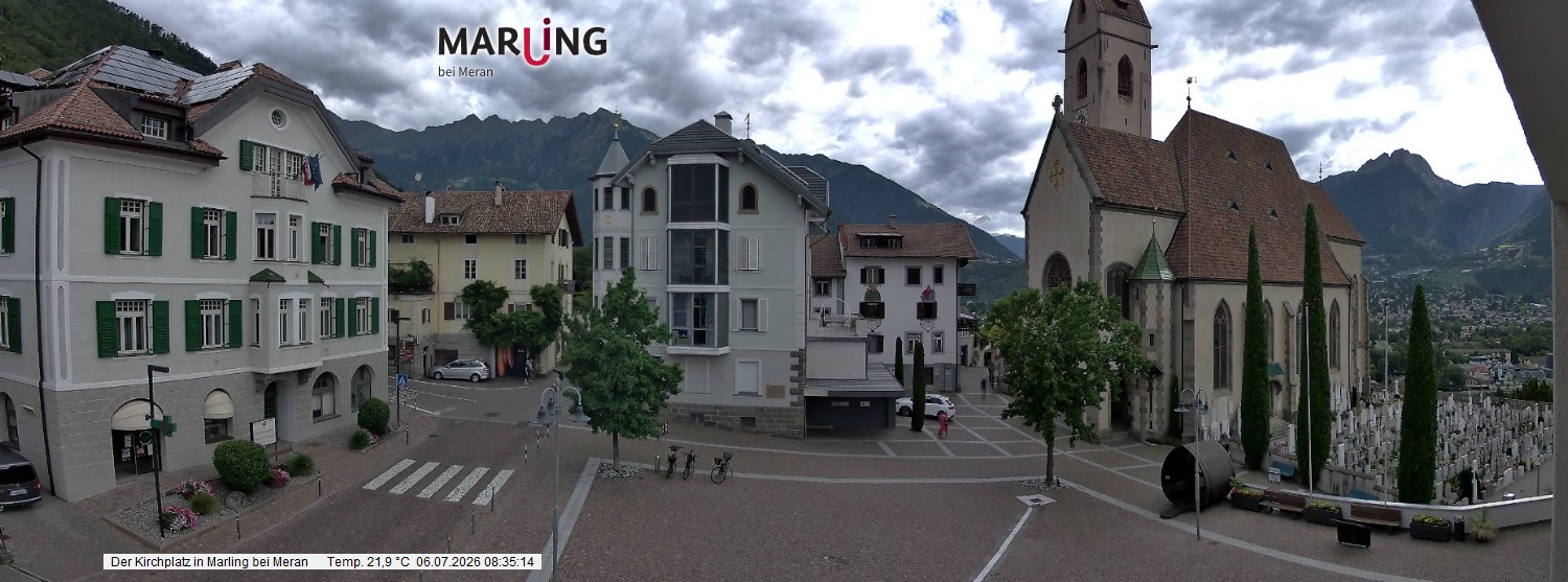 Archiv Foto Webcam Pfarrkirche Maria Himmelfahrt Marling