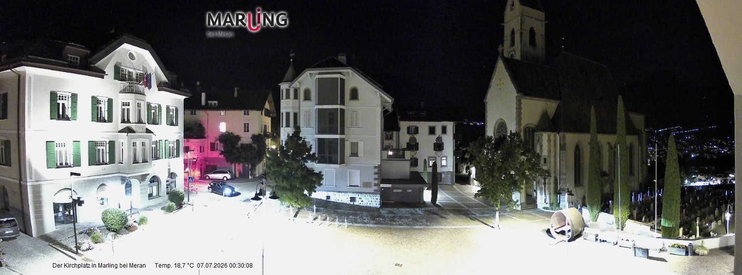 Archiv Foto Webcam Pfarrkirche Maria Himmelfahrt Marling