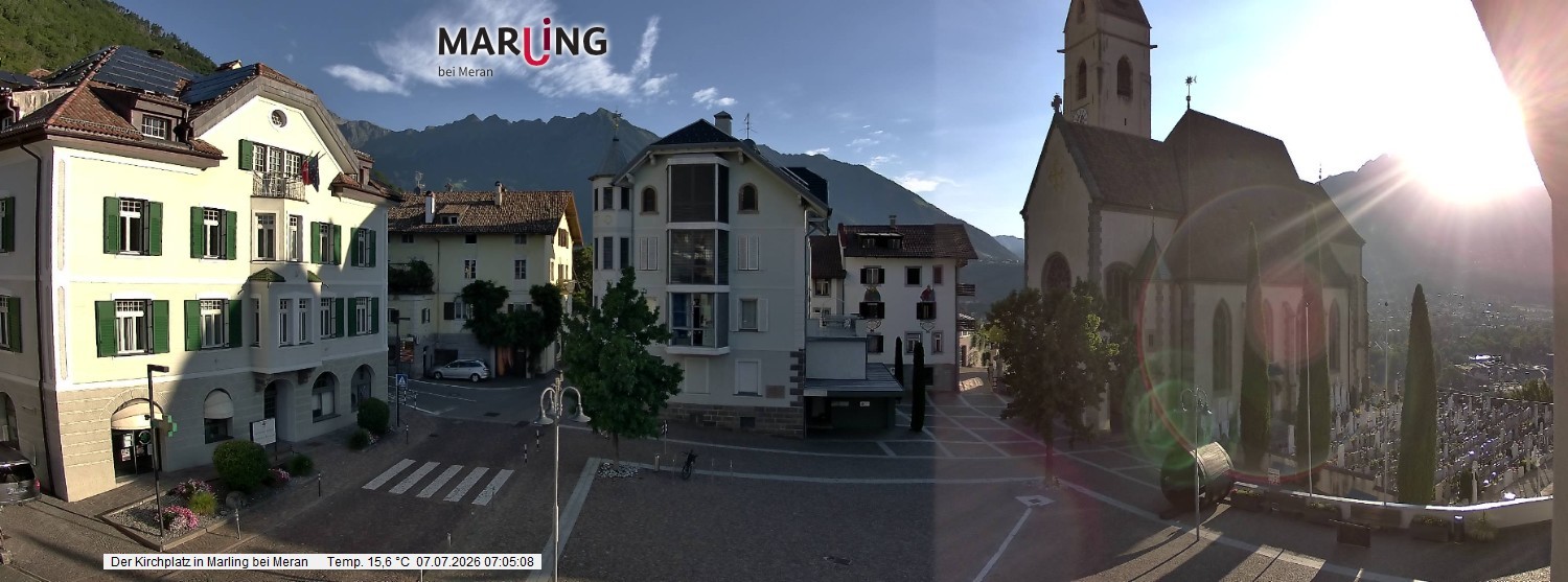 Archiv Foto Webcam Pfarrkirche Maria Himmelfahrt Marling