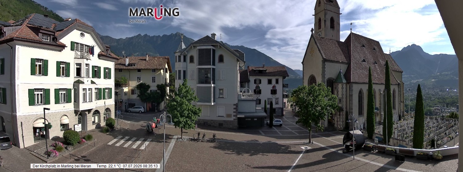 Archiv Foto Webcam Pfarrkirche Maria Himmelfahrt Marling