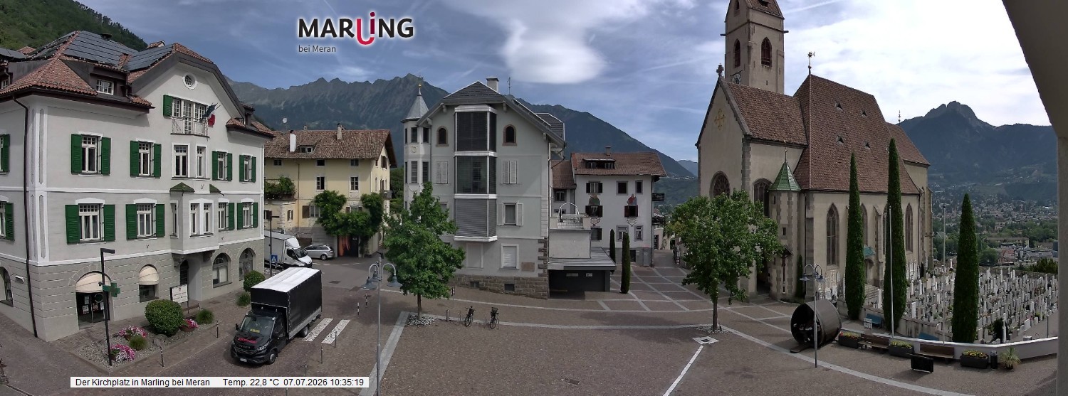 Archiv Foto Webcam Pfarrkirche Maria Himmelfahrt Marling