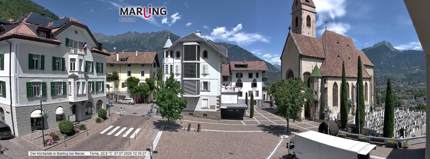 Archiv Foto Webcam Pfarrkirche Maria Himmelfahrt Marling
